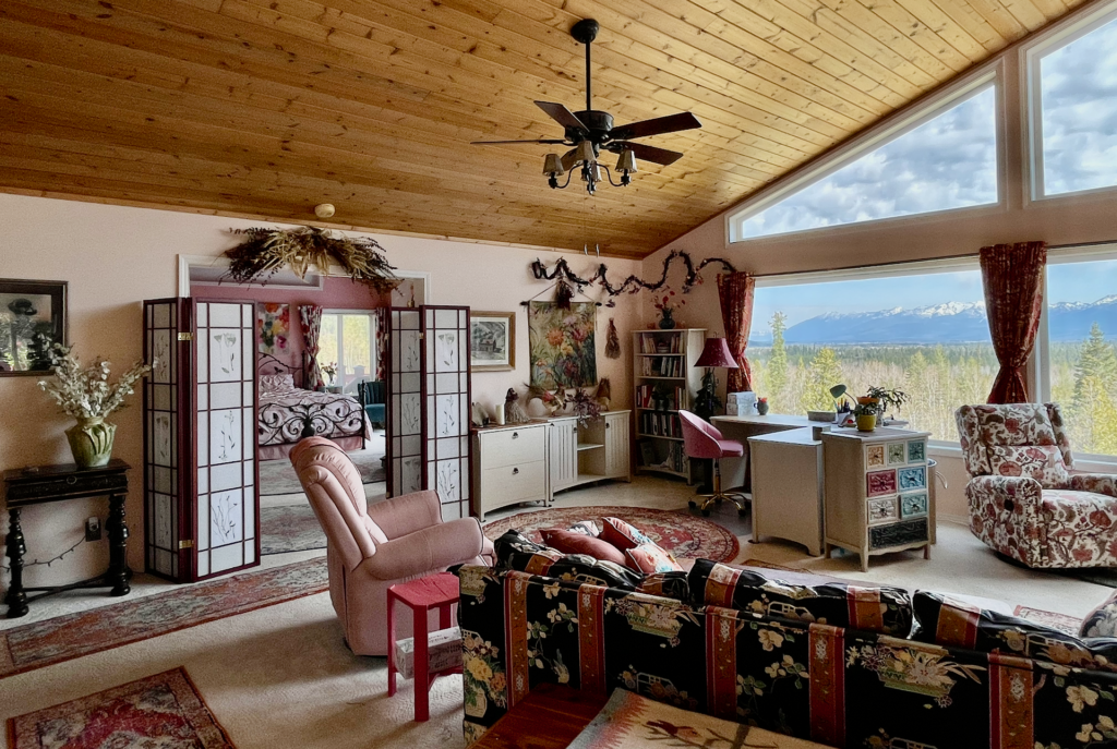 Northwest corner of great room and entrance to master-suite