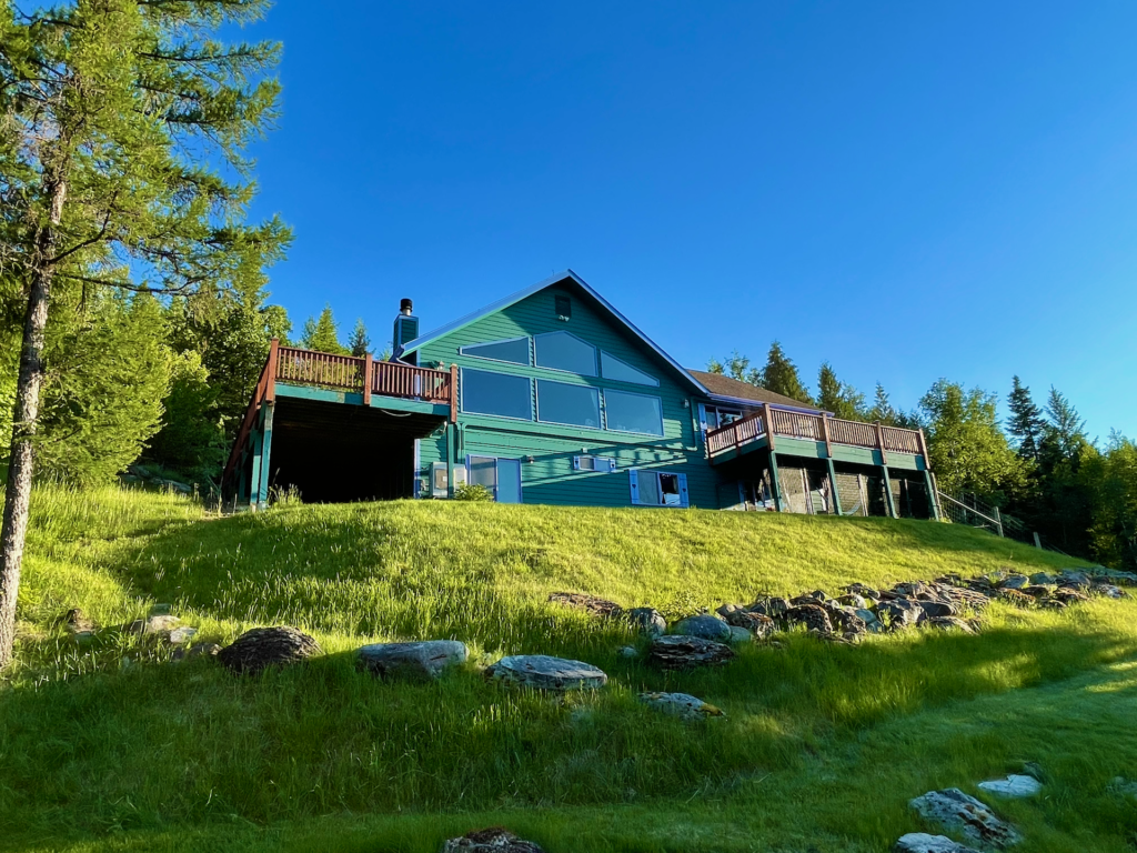 View of the house taken down by the spring-fed ponds.